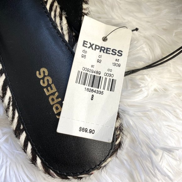 NWT EXPRESS Zebra Print Loafers Size 8 - Picture 3 of 7